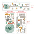 Colorful Forest Animal Height Stickers for Kids' Rooms